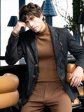 Tailored-Leather Blazer