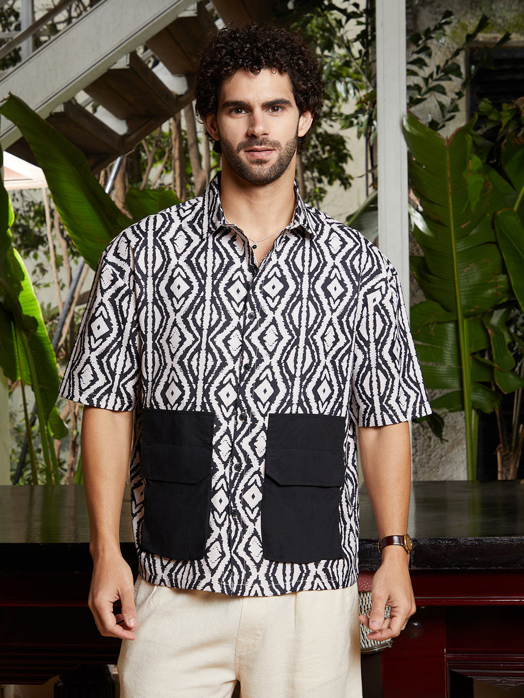 Indie-Utility Oversized Shirt