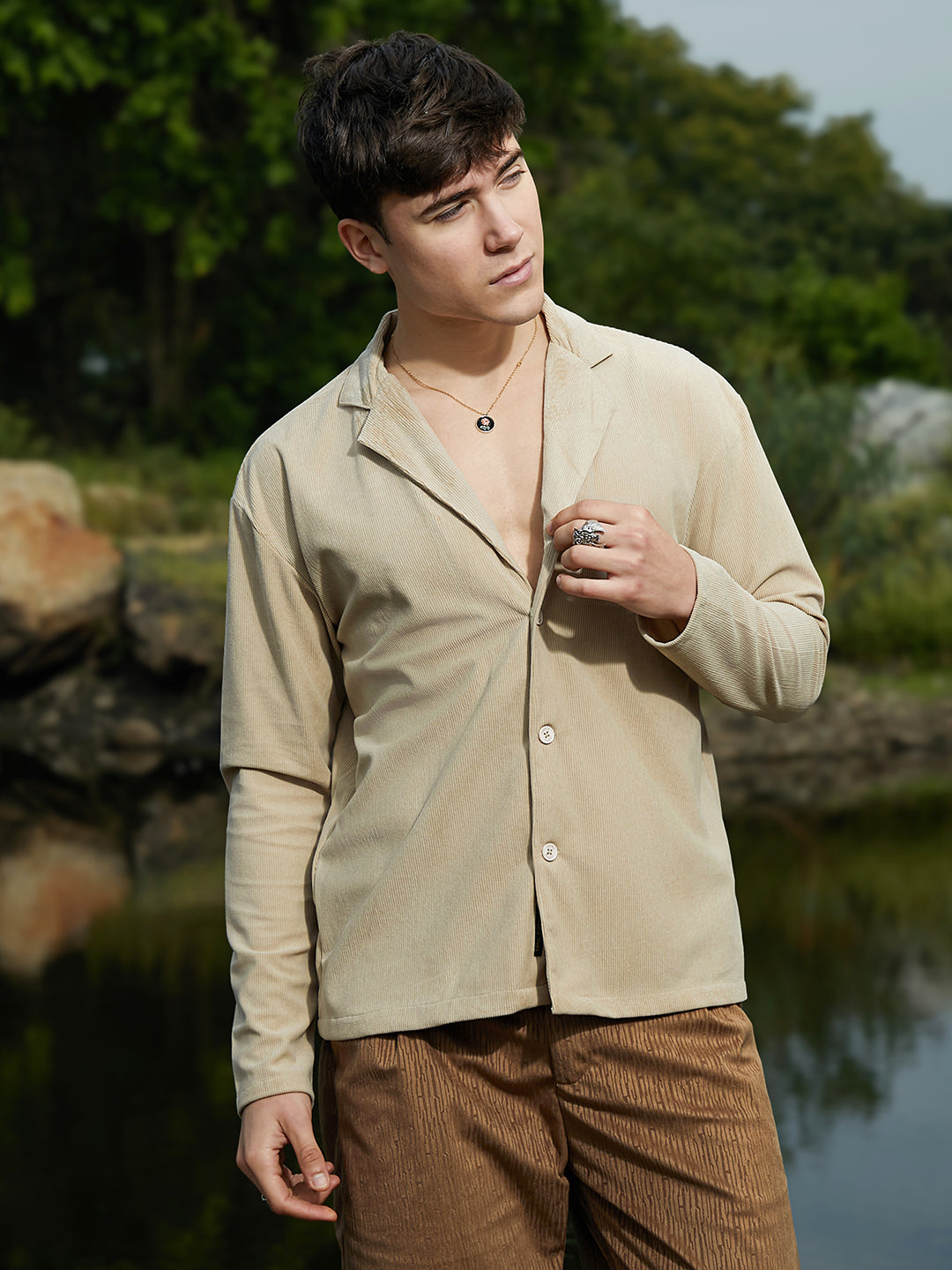 Ribbed Oversized Shirt