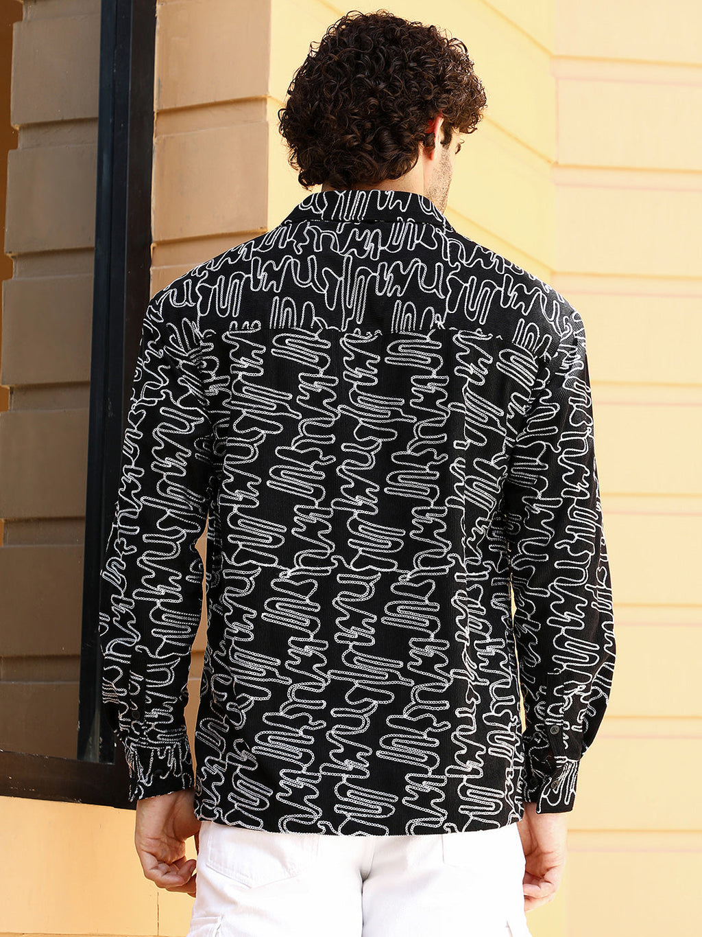 Groovy-Stitch Corduroy Oversized Shirt