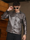 Metallic Utility Shacket