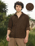 Crosshatch-Tactile Oversized Shirt