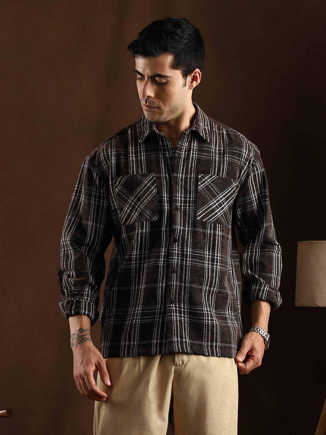Multi-Check Utility Shacket
