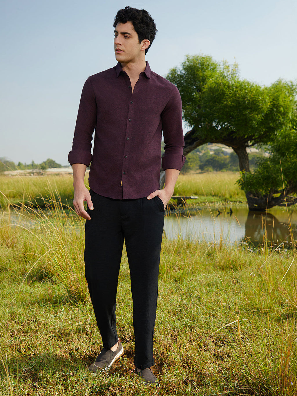Solid Cotton Shirt