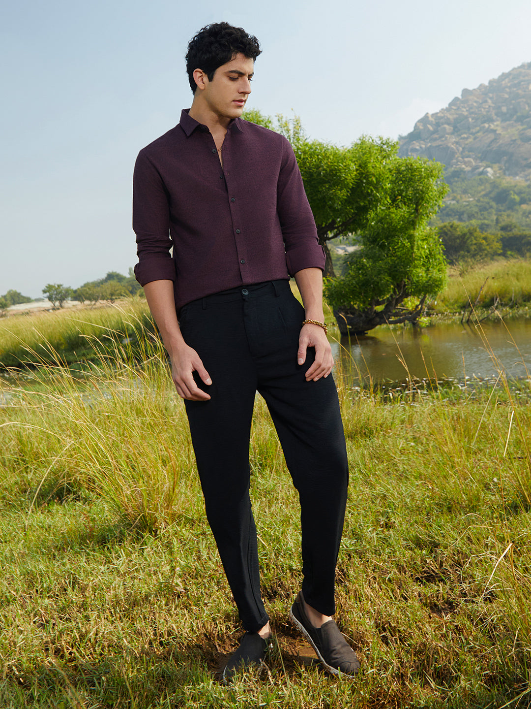 Solid Cotton Shirt