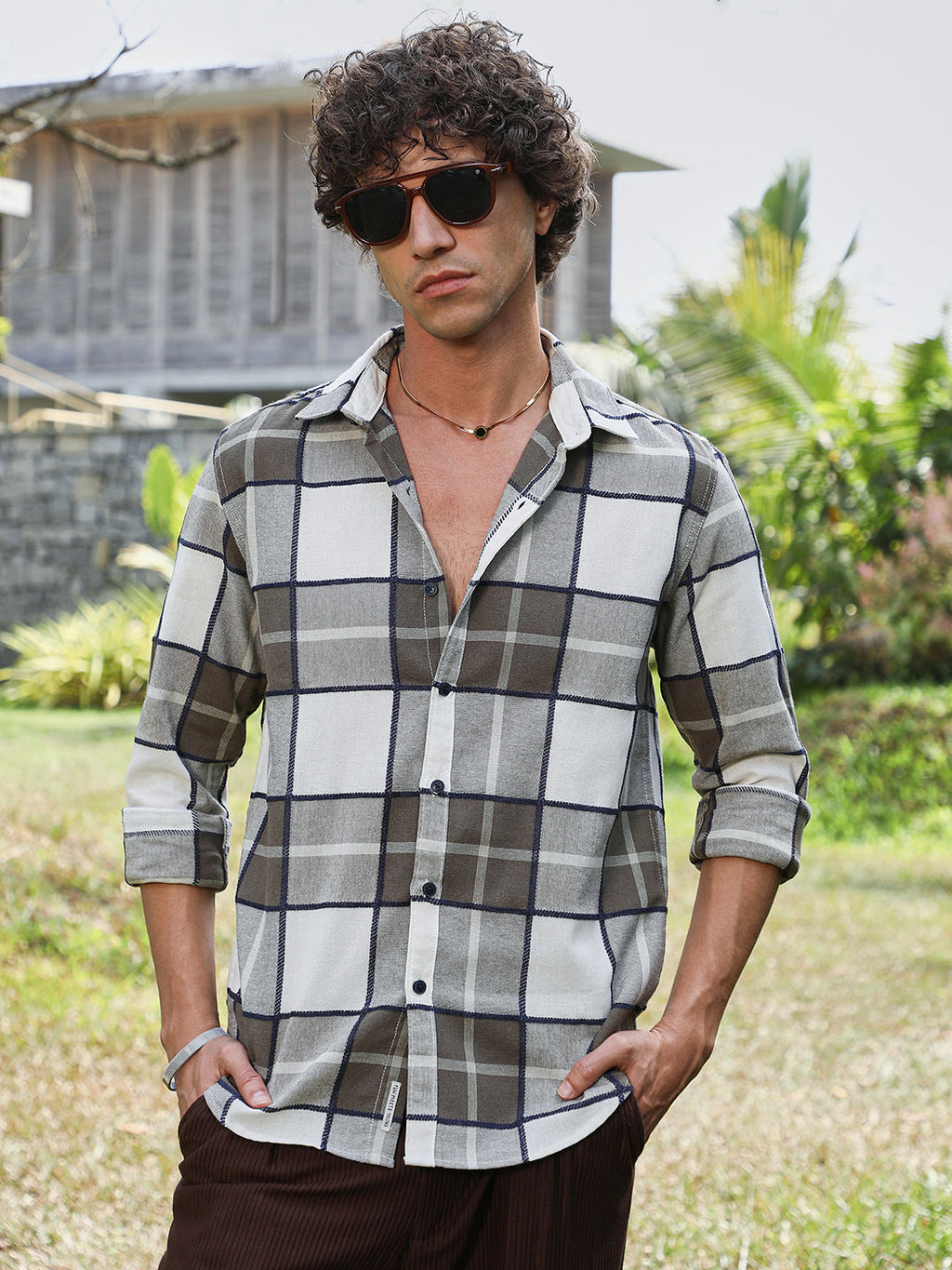 Overlaping Check Shirt