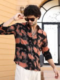 Smudged-Block Regular Shirt
