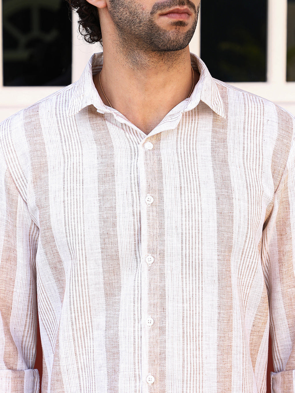 Pincandy-Striped Regular Shirt