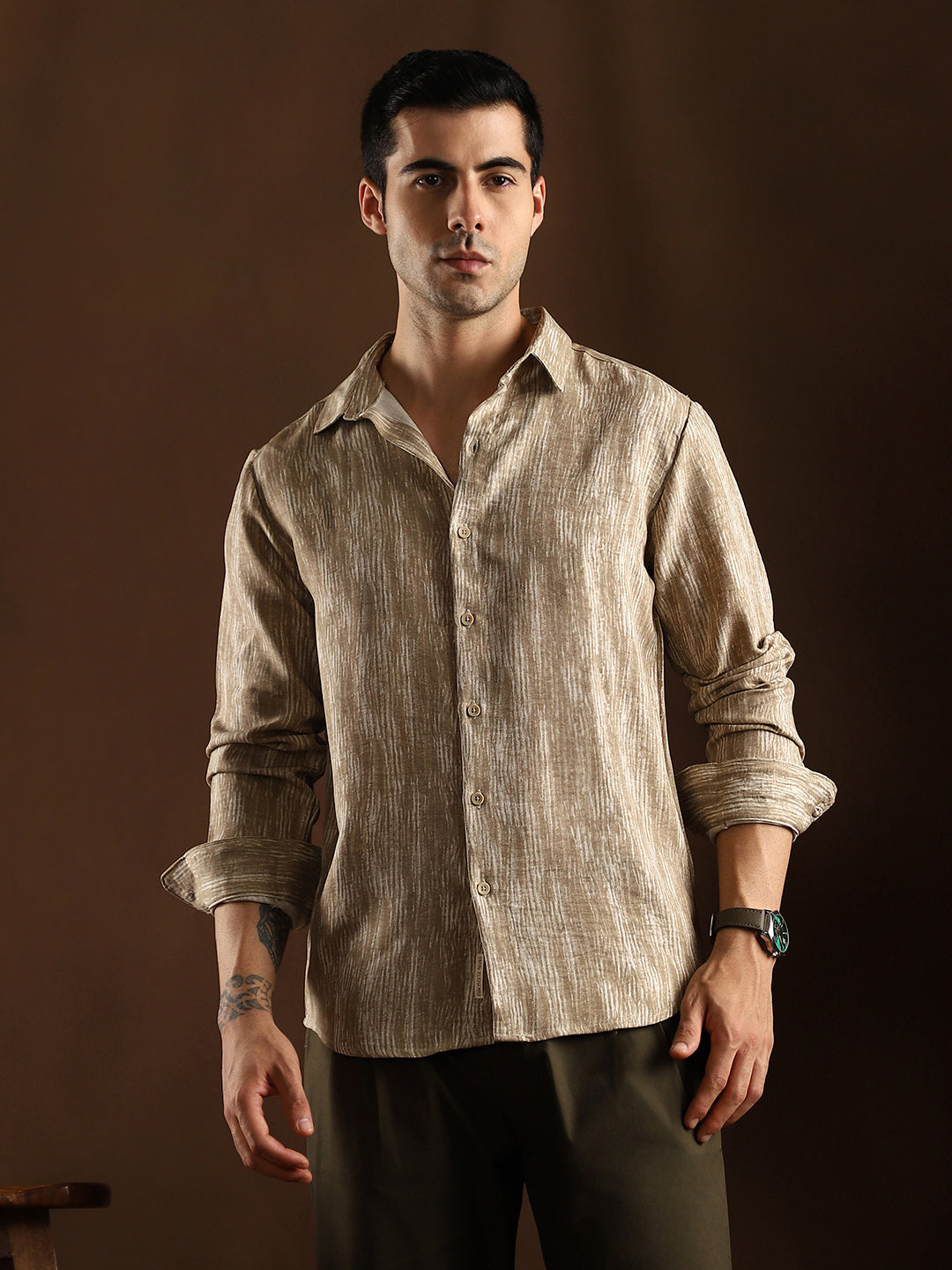 Distortion-Weave Shirt