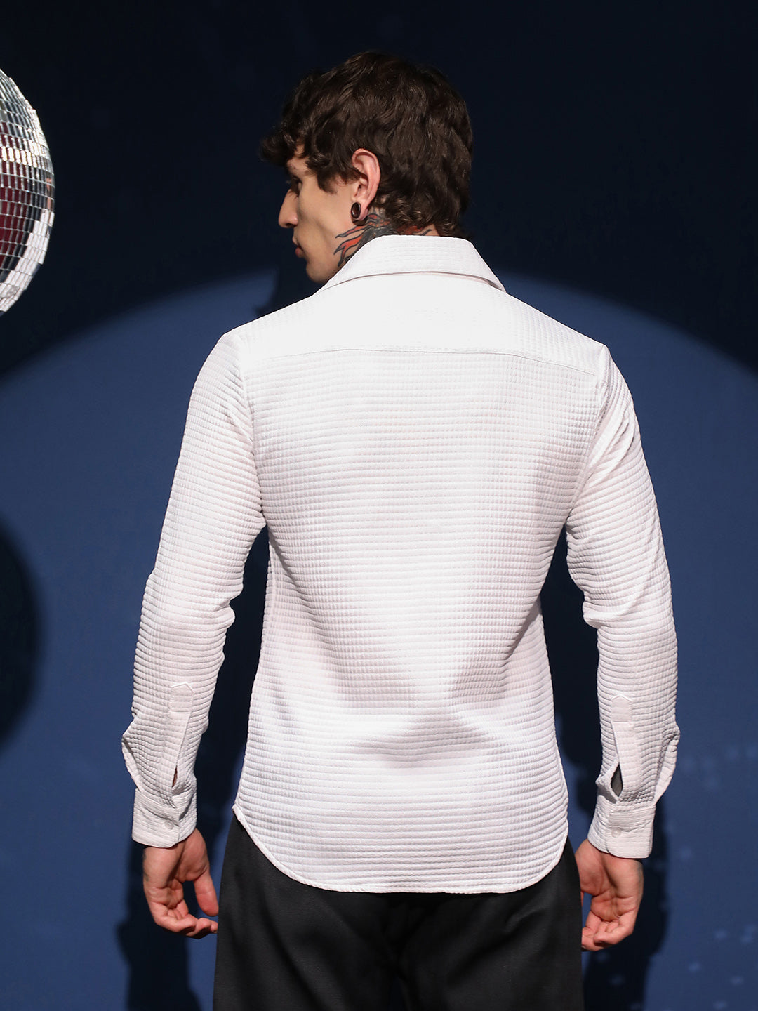 Grid-Textured Shirt
