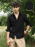 Edgy-Stripe Jacquard Shirt