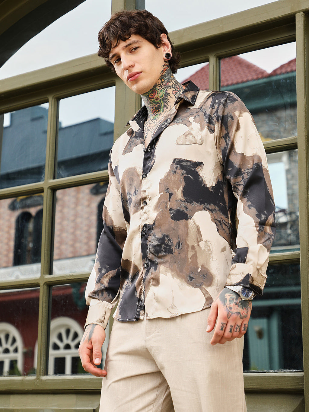 Abstract-Smear Imprint Shirt